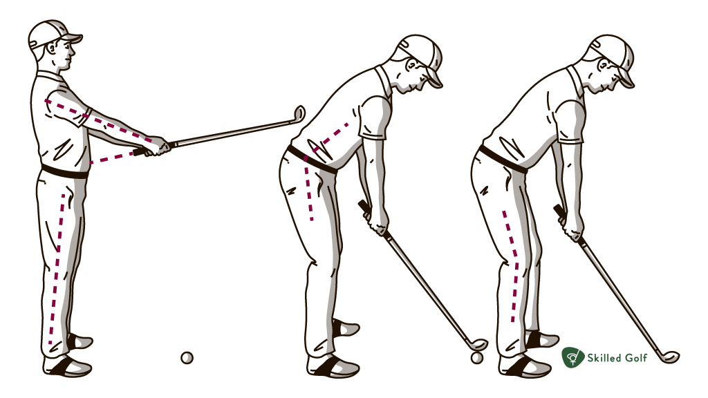 proper posture setting to hit ball